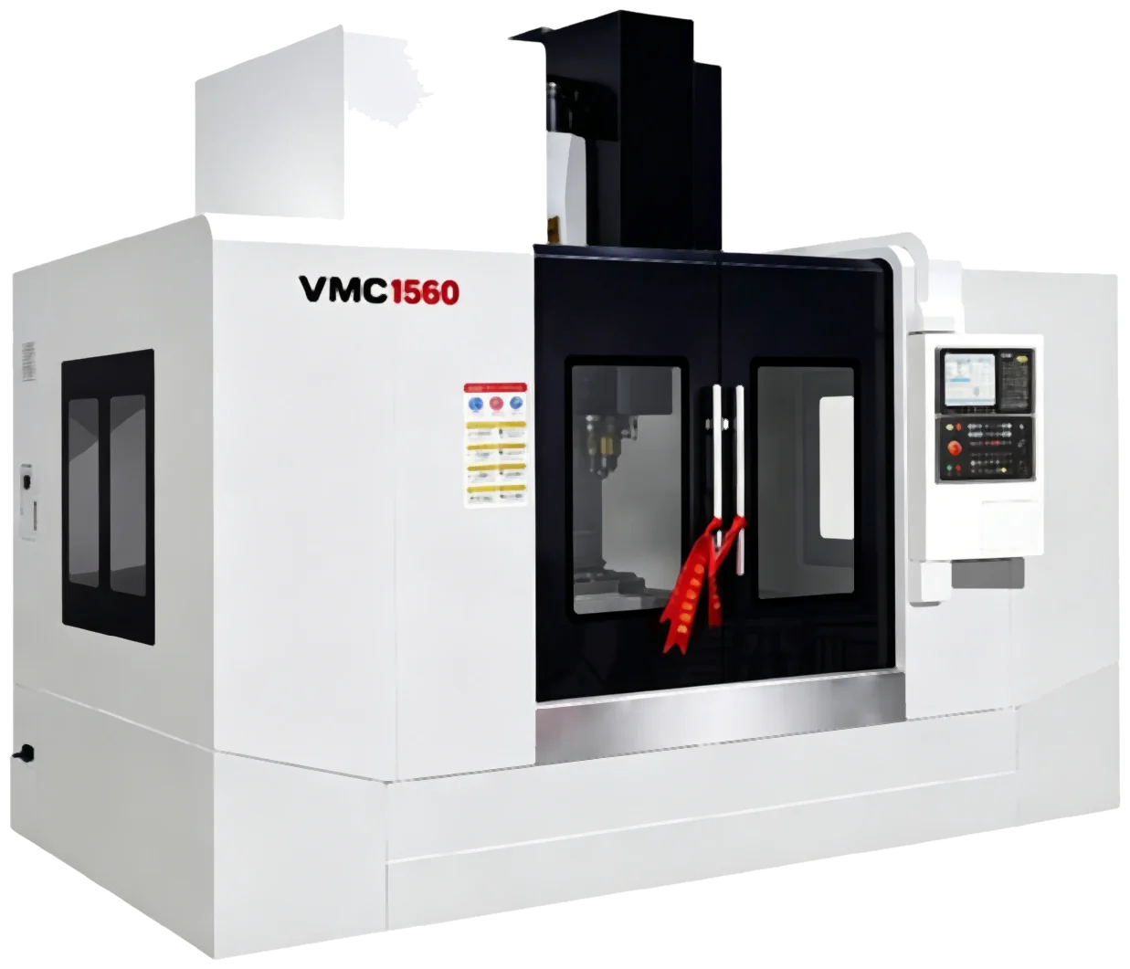 VMC1580 interior with the work table and spindle